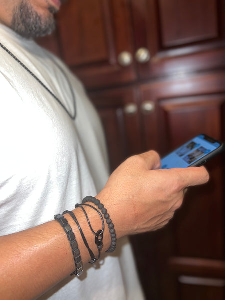 Hematite Block Bracelet