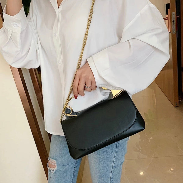 Safety Pin Hand Bag w/ Free Rhinestone Earrings