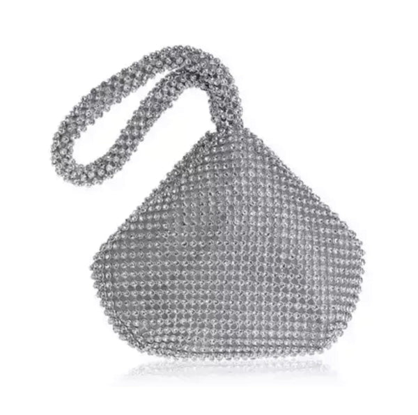 Silver Night Out Sparkly Bag w/Earrings