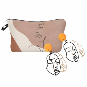Silhouette Pouch and Earrings