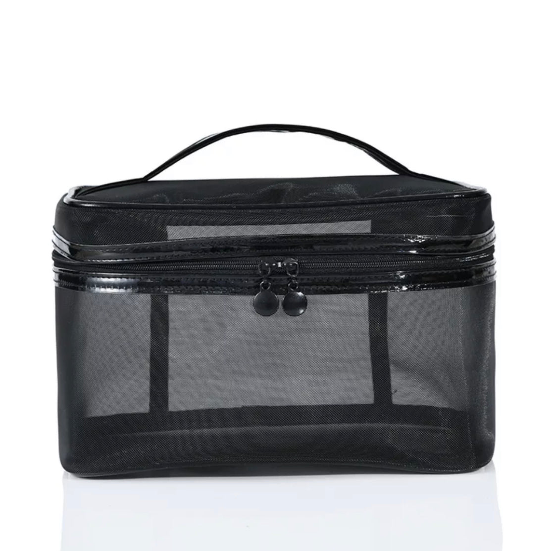 Black Mesh Cosmetics Bag