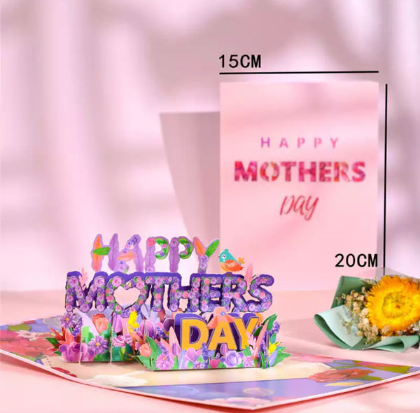 Pop up Floral Mother’s Day Card w/Envelope