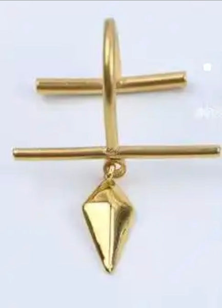 Stainless Steal Gold plated Lip Ring