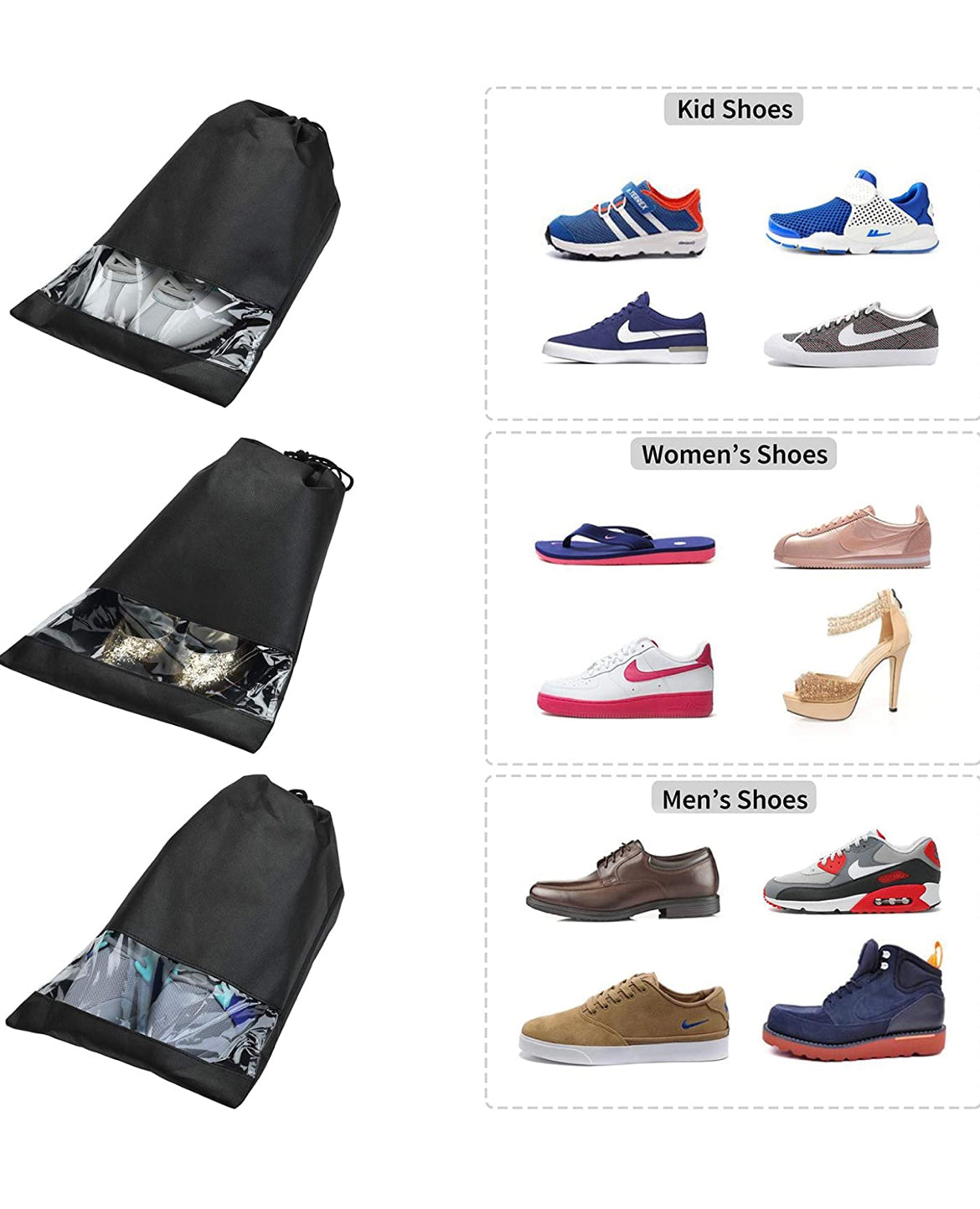 Black Shoe Travel Bag
